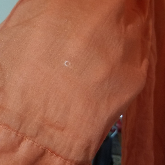 Chico's lightweight orange button down - Picture 3 of 6